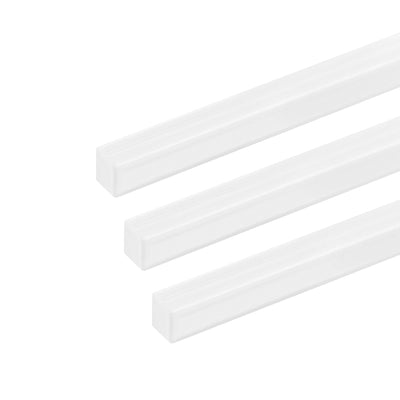Harfington Uxcell 6mm × 6mm × 20" ABS Plastic Square Bar Rod for Architectural Model Making 3pcs
