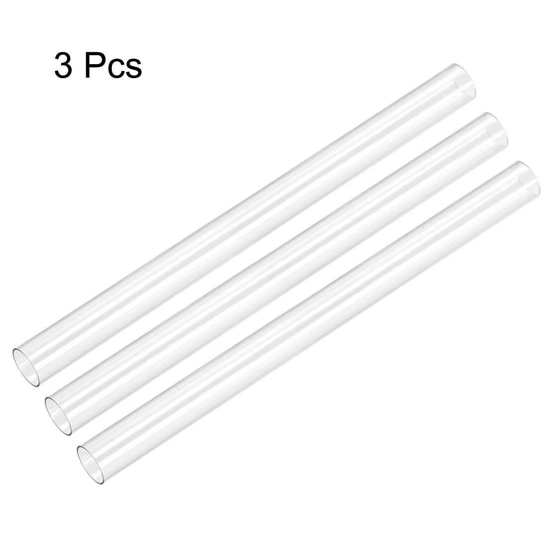 uxcell Uxcell PVC Rigid Round Tubing,Clear,12mm ID x 13mm OD,0.5M/1.64Ft Length,3pcs