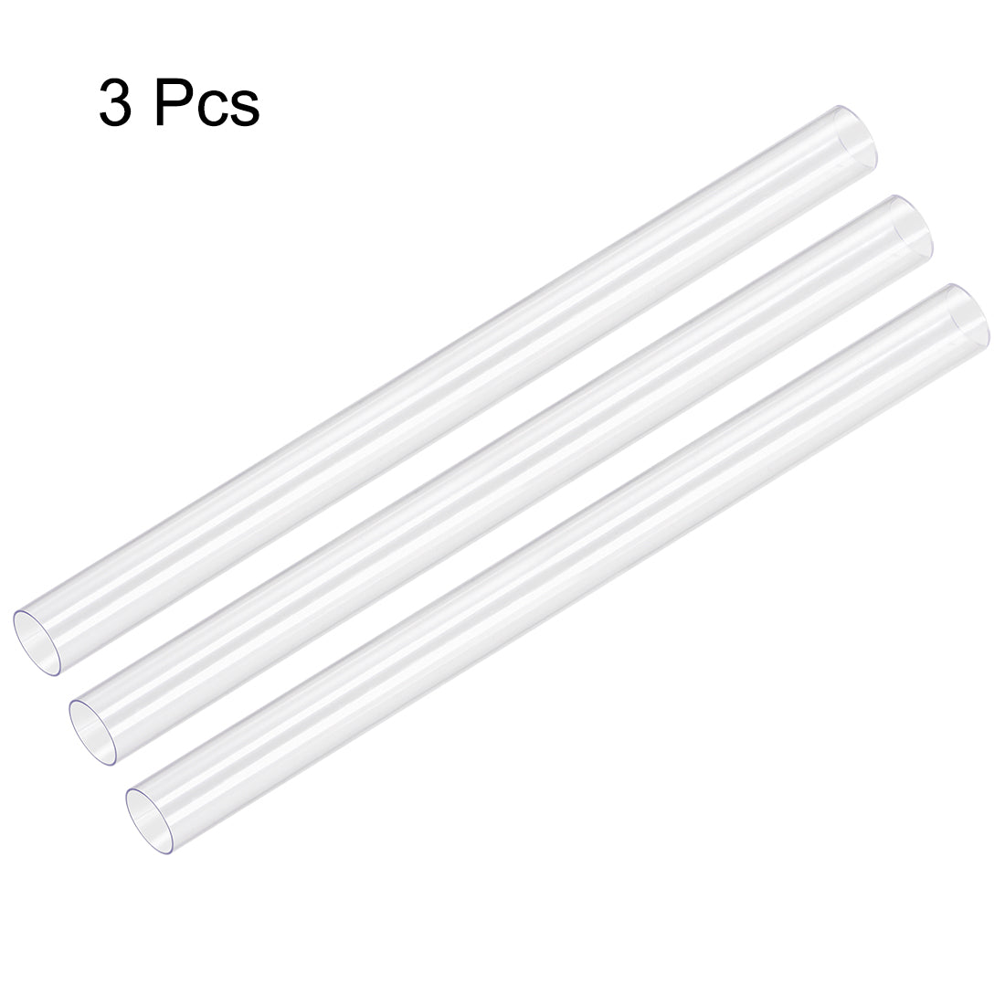 uxcell Uxcell PVC Rigid Round Tubing,Clear,23mm ID x 25mm OD,0.5M/1.64Ft Length,3pcs