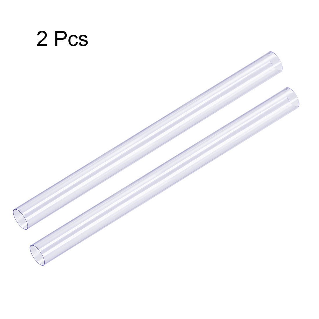 uxcell Uxcell PVC Rigid Round Tubing,Clear with light blue ,20mm ID x 25mm OD,0.5M/1.64Ft Length,2pcs