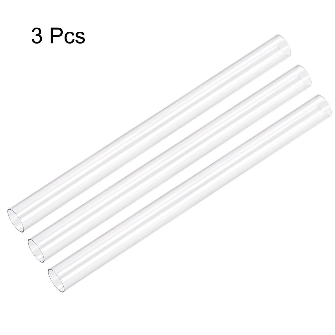 uxcell Uxcell PC Rigid Round Tubing Clear,18mm ID x 20mm OD, 0.5M/1.64Ft Length 3pcs
