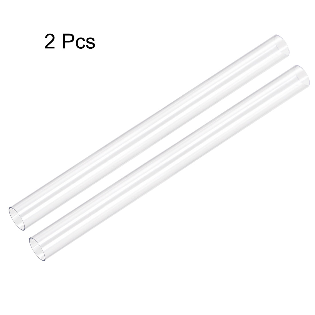 uxcell Uxcell PC Rigid Round Clear Tubing, 17mm ID x 20mm OD, 0.5M/1.64Ft Length 2pcs