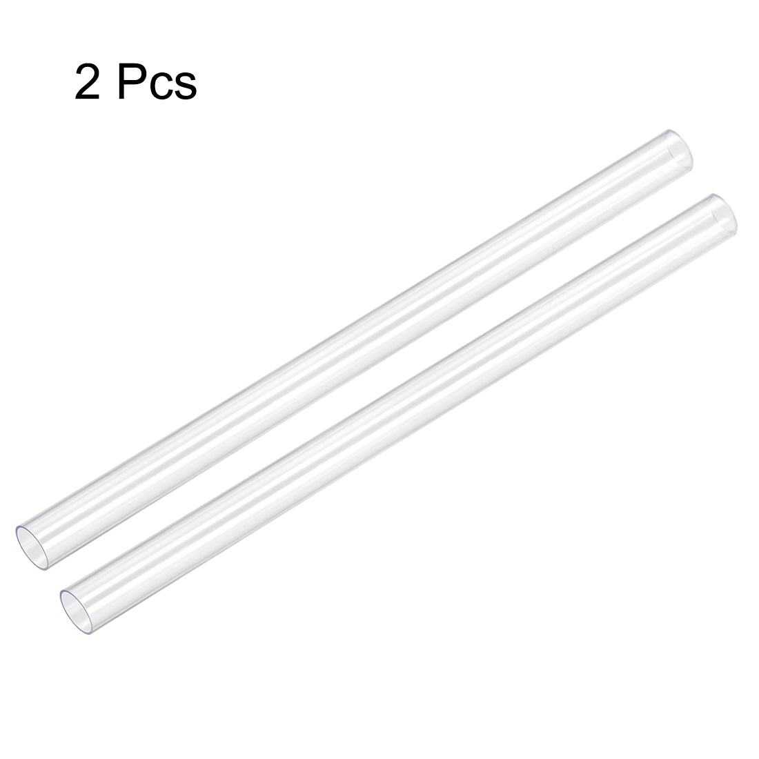 uxcell Uxcell PC Rigid Round Tubing Clear 8mm ID x 10mm OD, 0.5M/1.64Ft Length 2pcs