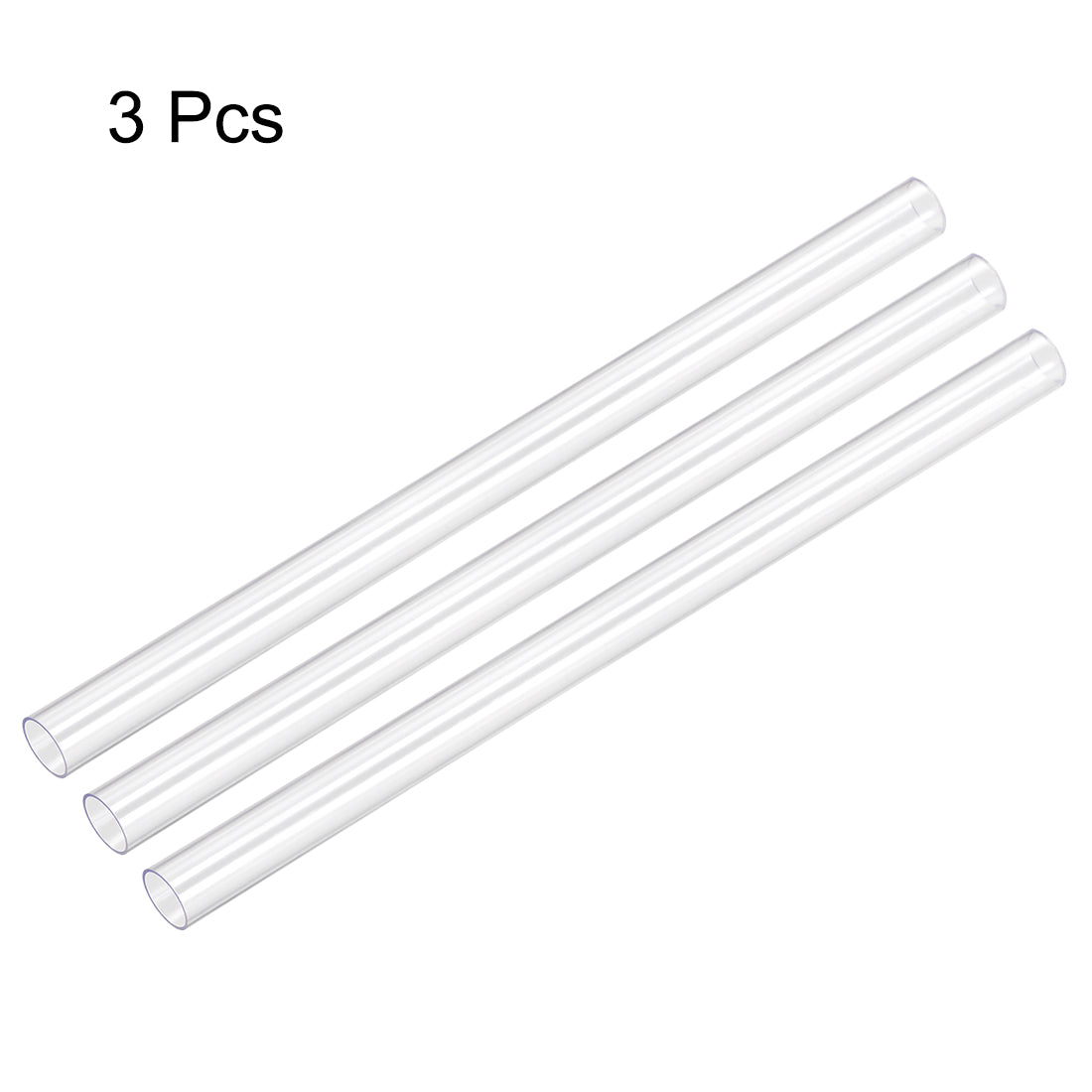 uxcell Uxcell PVC Rigid Round Tubing,Clear,9mm ID x 10mm OD,0.5M/1.64Ft Length,3pcs