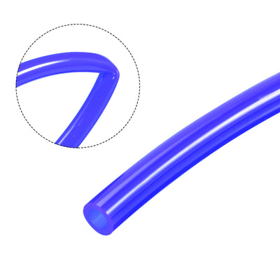 Harfington Uxcell Pneumatic Hose Tubing,8mm OD 5mm ID,Polyurethane PU Air Hose Pipe Tube,8 Meter 26.25ft,Blue