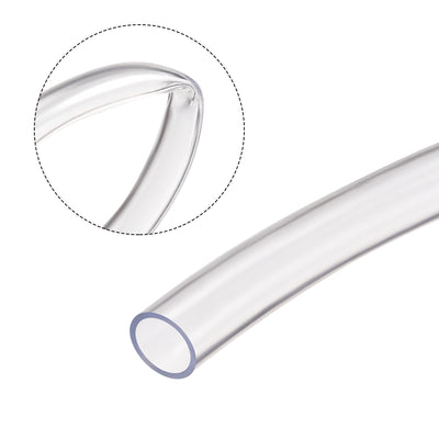 Harfington Uxcell PVC Clear Vinly Tubing,16mm ID x 19mm OD,4m,Plastic Flexible Hose Tube,Flex Pipe for Water,Beverage Pump
