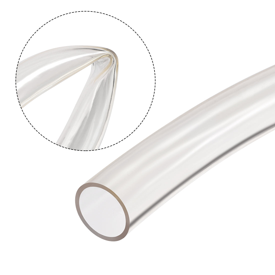 Uxcell Uxcell PVC Clear Vinly Tubing,18mm ID x 21mm OD,1 Meter/ 3.28ft,Plastic Flexible Hose Tube,Flex Pipe for Water,Beverage Pump