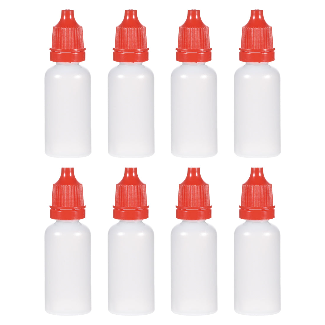 uxcell Uxcell 15ml/0.5 oz Empty Squeezable Dropper Bottle Red 8pcs