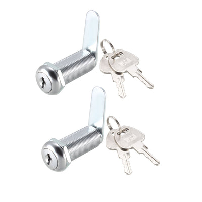 Harfington Uxcell Cam Locks 40mm Cylinder Length Fit for Max 1-3/8-inch Panel Keyed Different 2Pcs