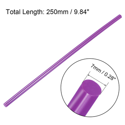 Harfington Uxcell Hot Melt Glue Gun Sticks, 250mm Long x 11mm Diameter,Compatible with Most Glue Guns, Perfect for DIY Craft Projects and Sealing,Purple,20pcs