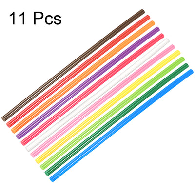 Harfington Uxcell Colorful Hot Melt Glue Gun Sticks, 250mm Long x 7mm Diameter,for Most Glue Guns, Perfect for DIY Craft Projects and Sealing,11pcs