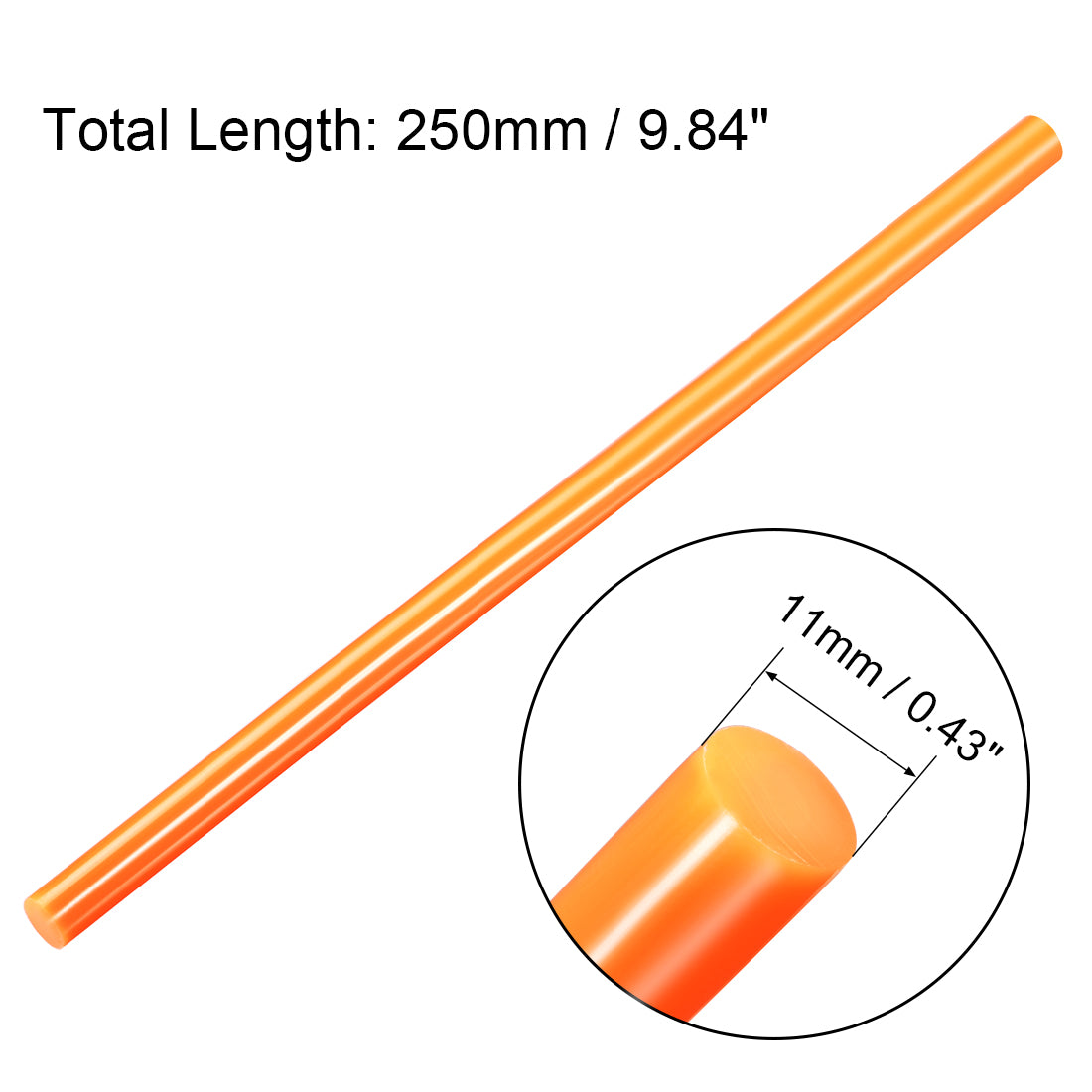 uxcell Uxcell Colorful Hot Melt Glue Gun Sticks, 250mm Long x 11mm Diameter,for Most Glue Guns, Perfect for DIY Craft Projects and Sealing,11pcs