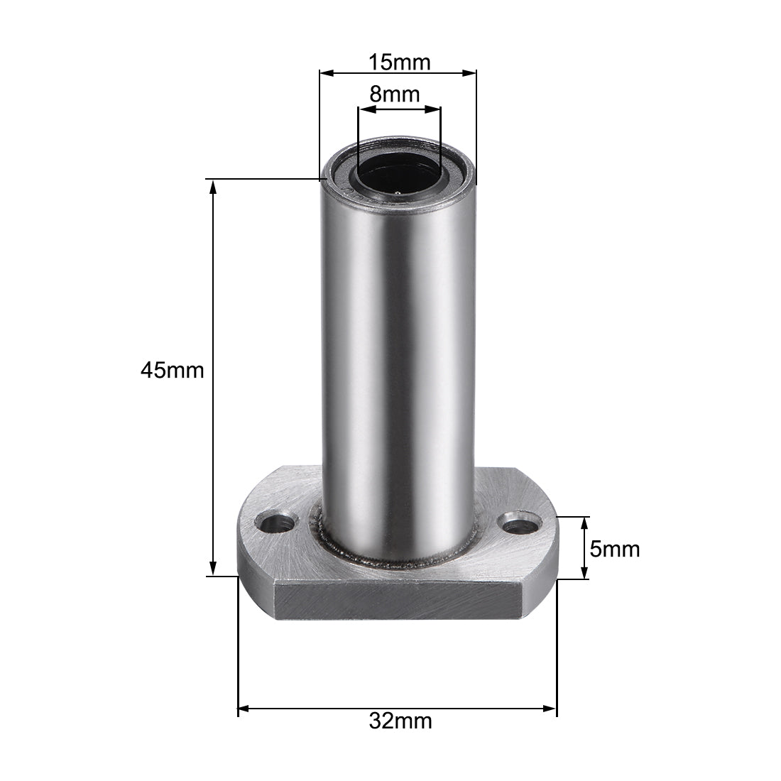 uxcell Uxcell Linear Motion Ball Bearings Extra Long Oval Flange