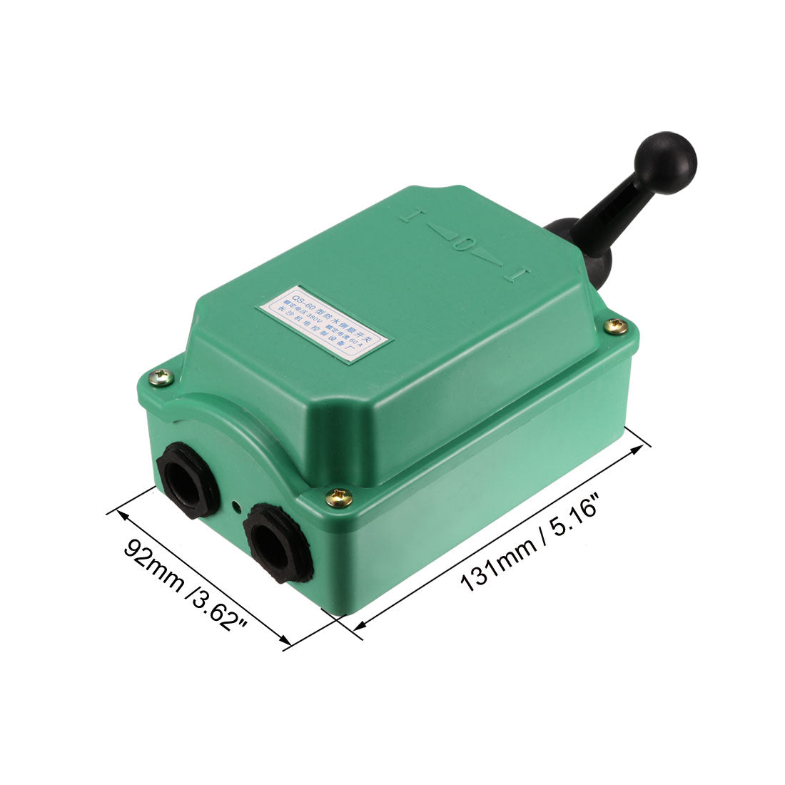 uxcell Uxcell Drum Switch QS-60 3 Positon Forward/Off/Reverse Motor Control Plastic Shell 60A