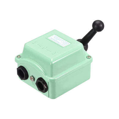 Harfington Uxcell Drum Switch QS-15 3 Positon Forward/Off/Reverse Motor Control Aluminum Shell 15A