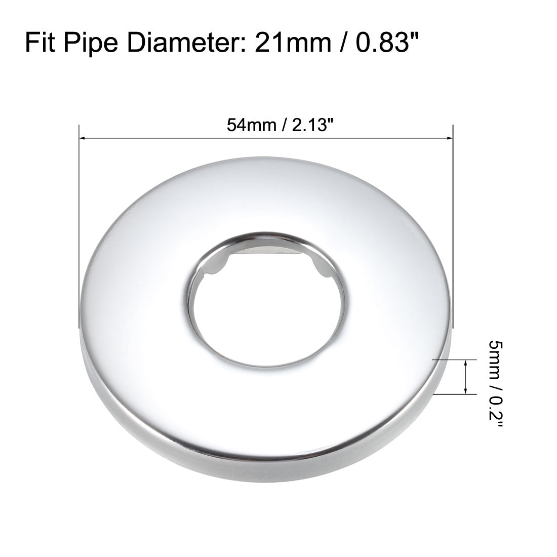 Uxcell Uxcell Round Escutcheon Plate 54x5mm Stainless Steel Polishing for 21mm Diameter Pipe 3Pcs