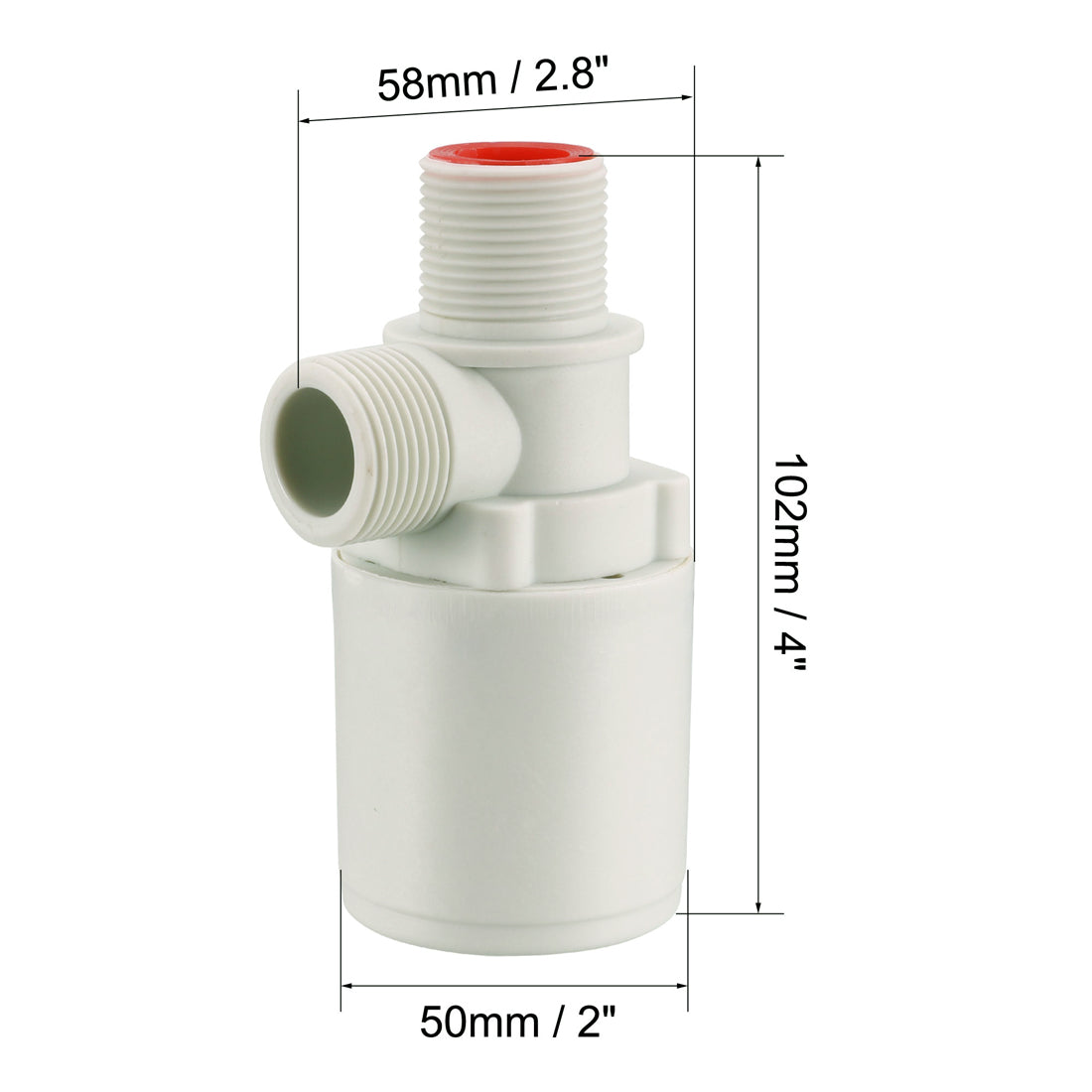 uxcell Uxcell Float Ball Valve G3/4 Thread Plastic Vertical Water Liquid Level Control Sensor Automatic with Filter