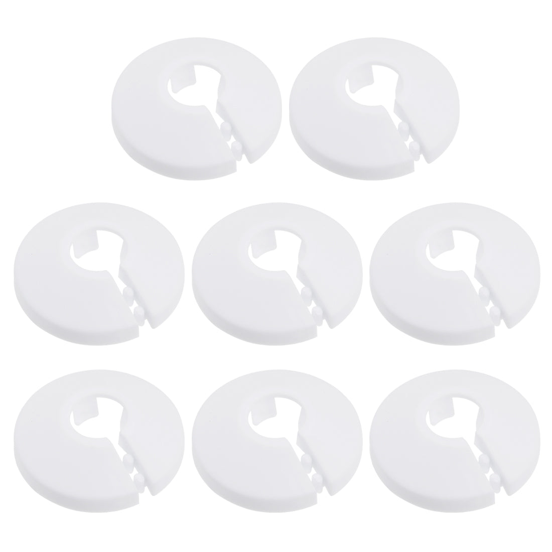 uxcell Uxcell 12mm Pipe Cover Decoration PP Plastic Water Pipe Escutcheon White 8pcs
