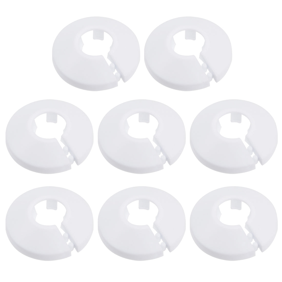 uxcell Uxcell 16mm Pipe Cover Decoration PP Plastic Water Pipe Escutcheon White 8pcs