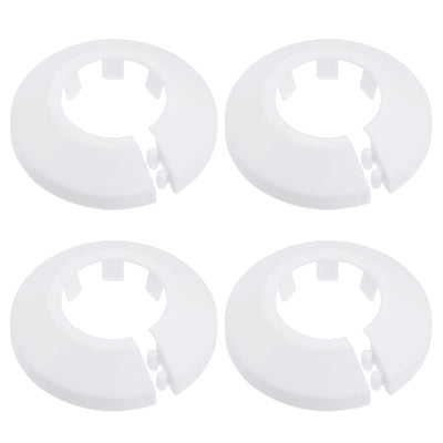 uxcell Uxcell 25mm Pipe Cover Decoration PP Plastic Water Pipe Escutcheon White 4pcs