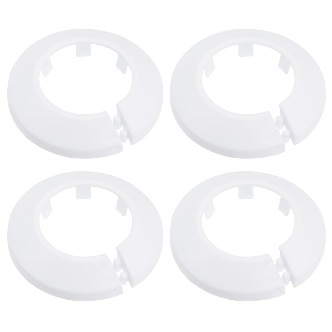 uxcell Uxcell 34-35mm Pipe Cover Decoration PP Plastic Water Pipe Escutcheon White 4pcs