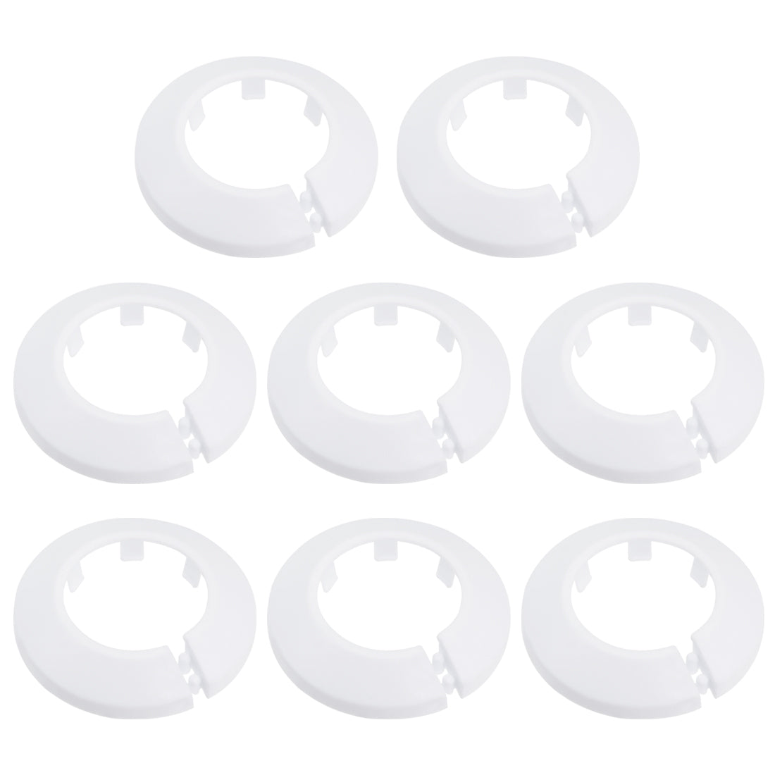 uxcell Uxcell 34-35mm Pipe Cover Decoration PP Plastic Water Pipe Escutcheon White 8pcs