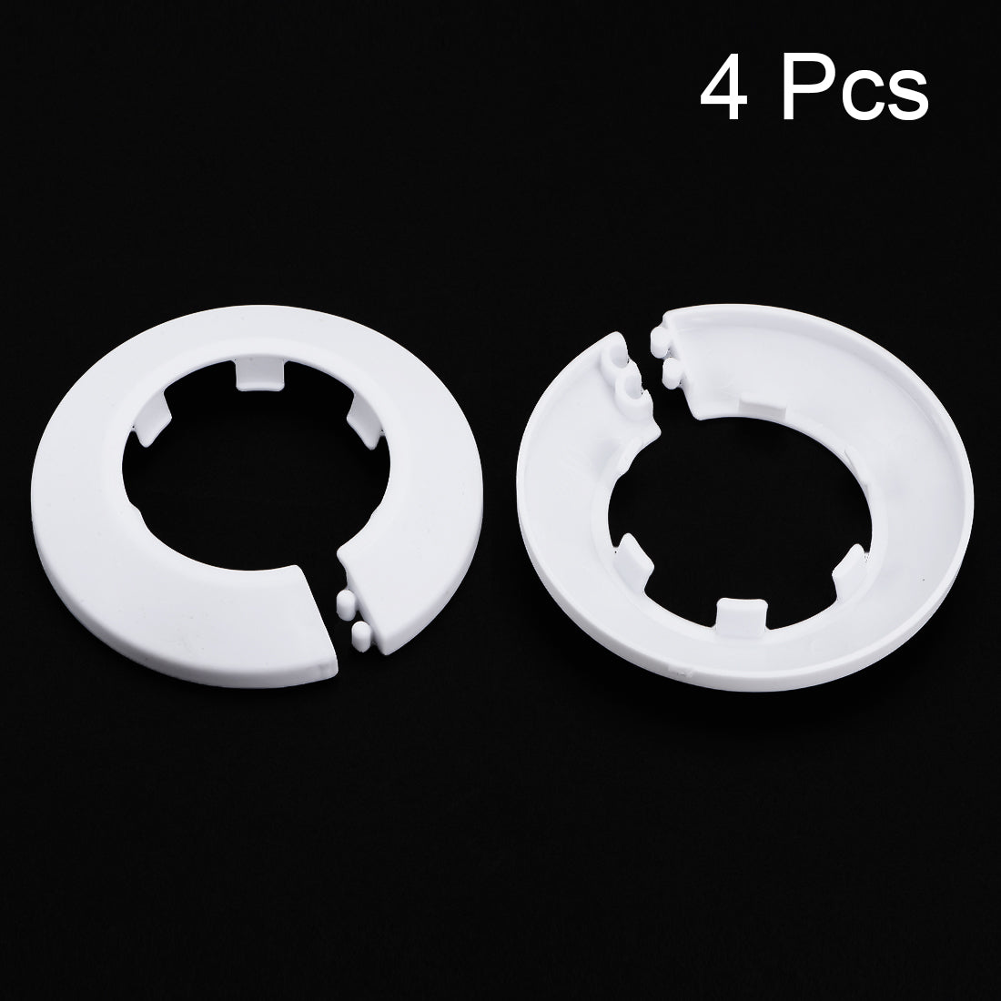 uxcell Uxcell 40mm Pipe Cover Decoration PP Plastic Water Pipe Escutcheon White 4pcs