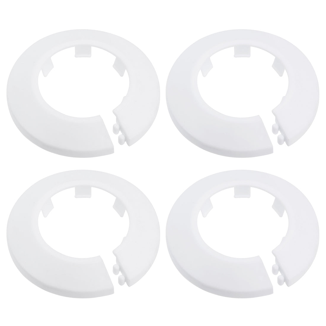 uxcell Uxcell 40mm Pipe Cover Decoration PP Plastic Water Pipe Escutcheon White 4pcs