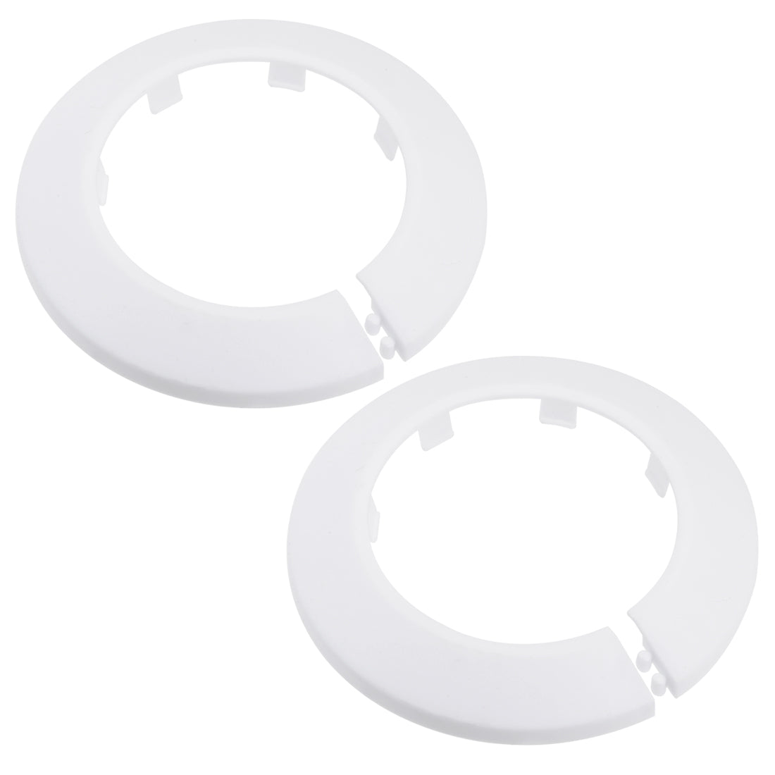 uxcell Uxcell 63mm Pipe Cover Decoration PP Plastic Water Pipe Escutcheon White 2pcs
