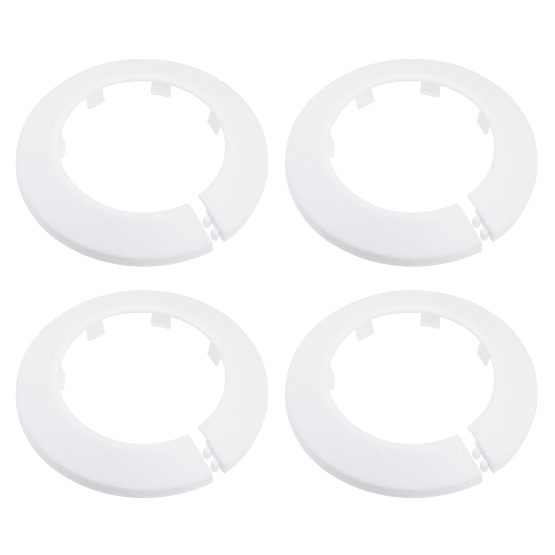 uxcell Uxcell 62mm Pipe Cover Decoration PP Plastic Water Pipe Escutcheon White 4pcs