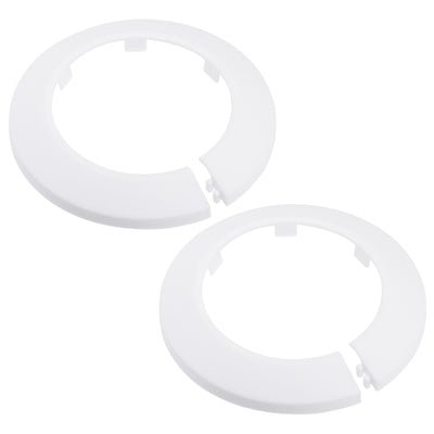 uxcell Uxcell 75mm Pipe Cover Decoration PP Plastic Water Pipe Escutcheon White 2pcs