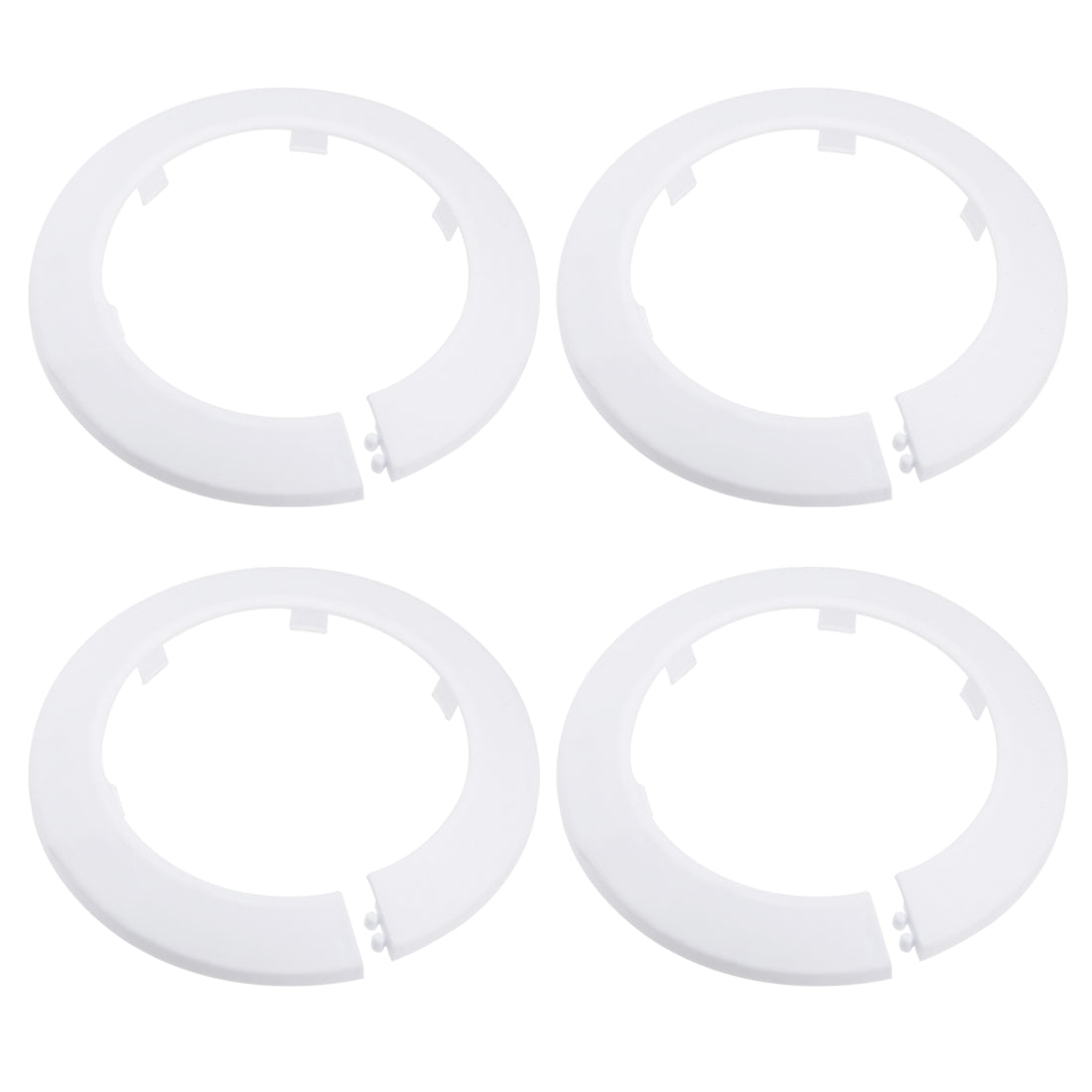 uxcell Uxcell 89mm Pipe Cover Decoration PP Plastic Water Pipe Escutcheon White 4pcs