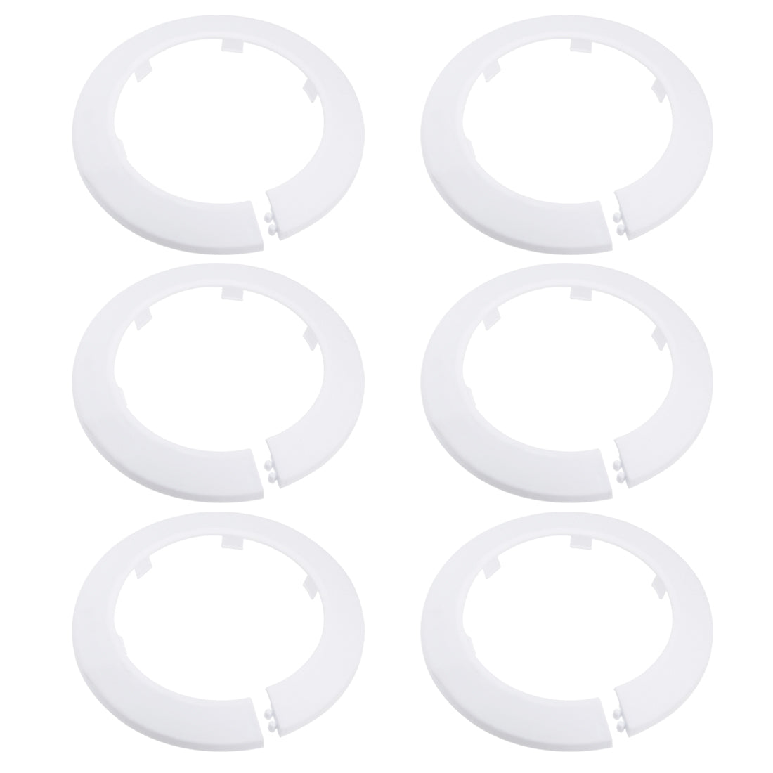 uxcell Uxcell 89mm Pipe Cover Decoration PP Plastic Water Pipe Escutcheon White 6pcs