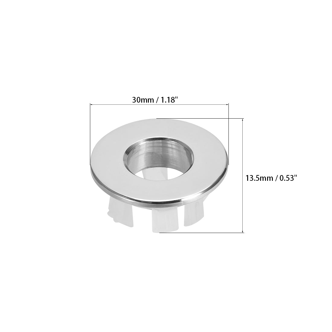 uxcell Uxcell Sink Basin Trim Overflow Cover Copper Insert in Hole Round Caps 3Pcs