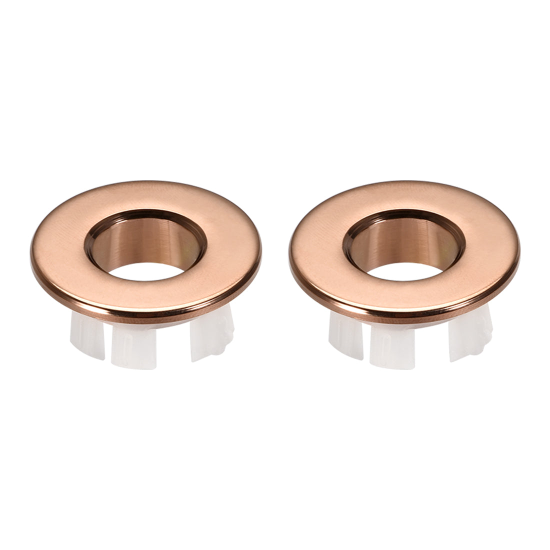 uxcell Uxcell Sink Basin Trim Overflow Cover Copper Insert in Hole Round Caps 2Pcs