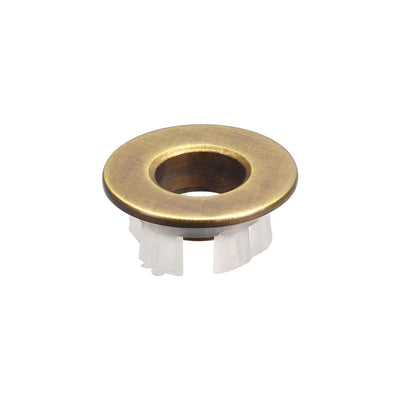 Harfington Uxcell Sink Basin Trim Overflow Cover Copper Insert in Hole Round Caps