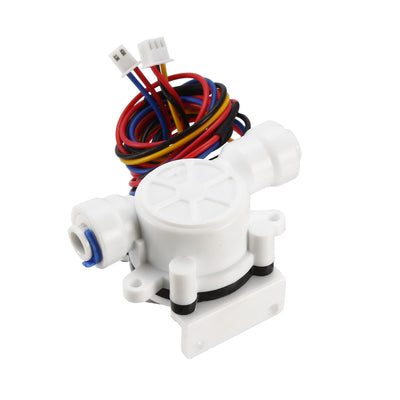 Harfington Uxcell 1/4in Quick Connect Hall Effect Liquid Water Flow Sensor Switch Flowmeter Meter DC5V 0.3-10L/min