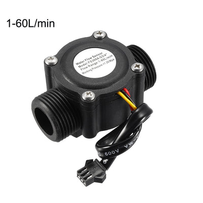 Harfington Uxcell G3/4 Hall Effect Liquid Water Flow Sensor Switch Flowmeter Counter DC5V 1-60L/min Black FS300A