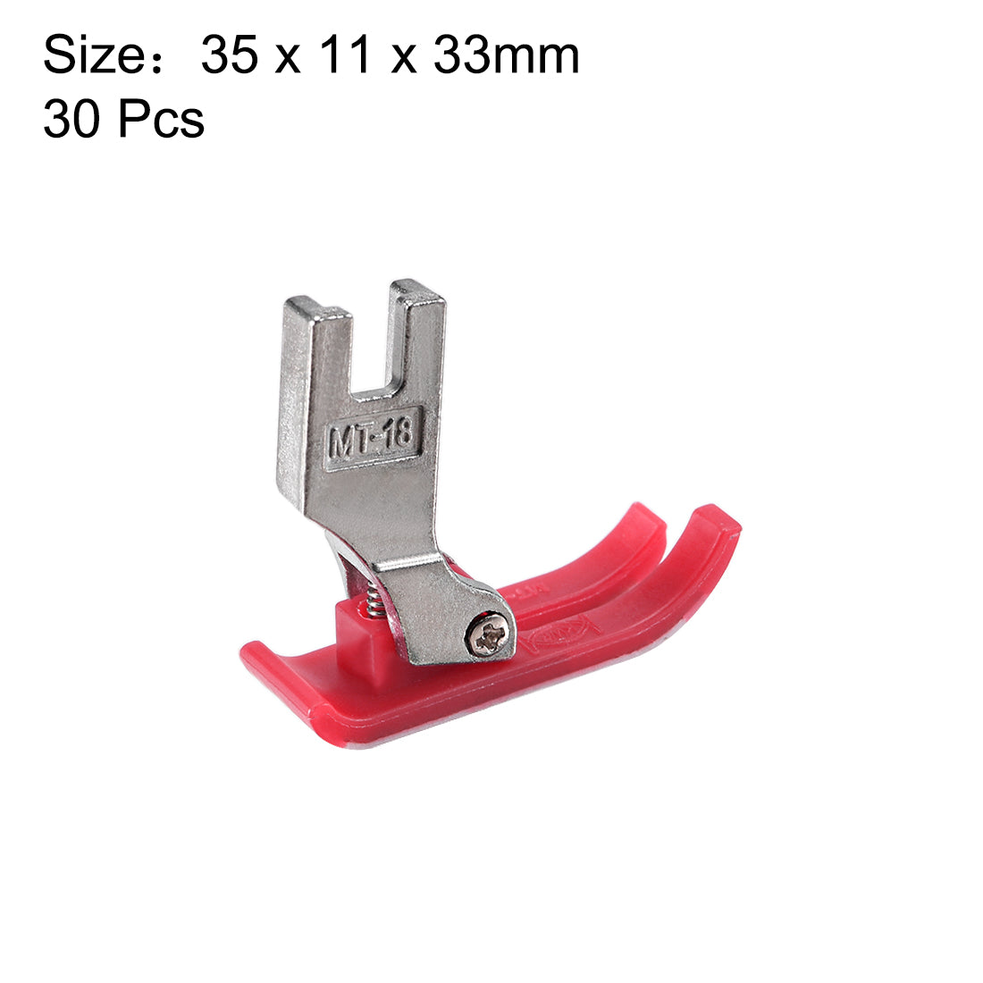 uxcell Uxcell MT-18 Industrial Sewing Machines Extra Thin Precise Presser Foot Red 30pcs