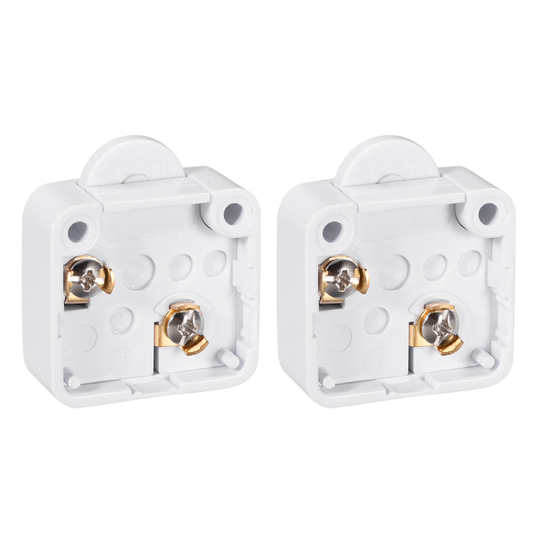 uxcell Uxcell Wardrobe Door Light Switch Momentary Cabinet Closet Switch Normally Closed 110-250V 2A White 2 Pcs