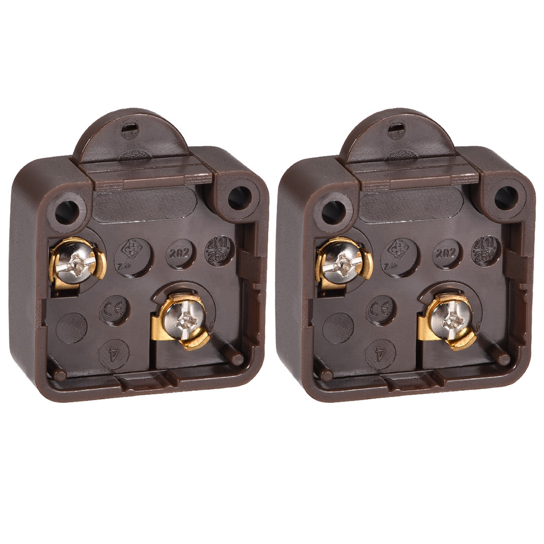 uxcell Uxcell Wardrobe Door Light Switch Momentary Cabinet Closet Switch Normally Closed 110-250V 2A Brown 2 Pcs