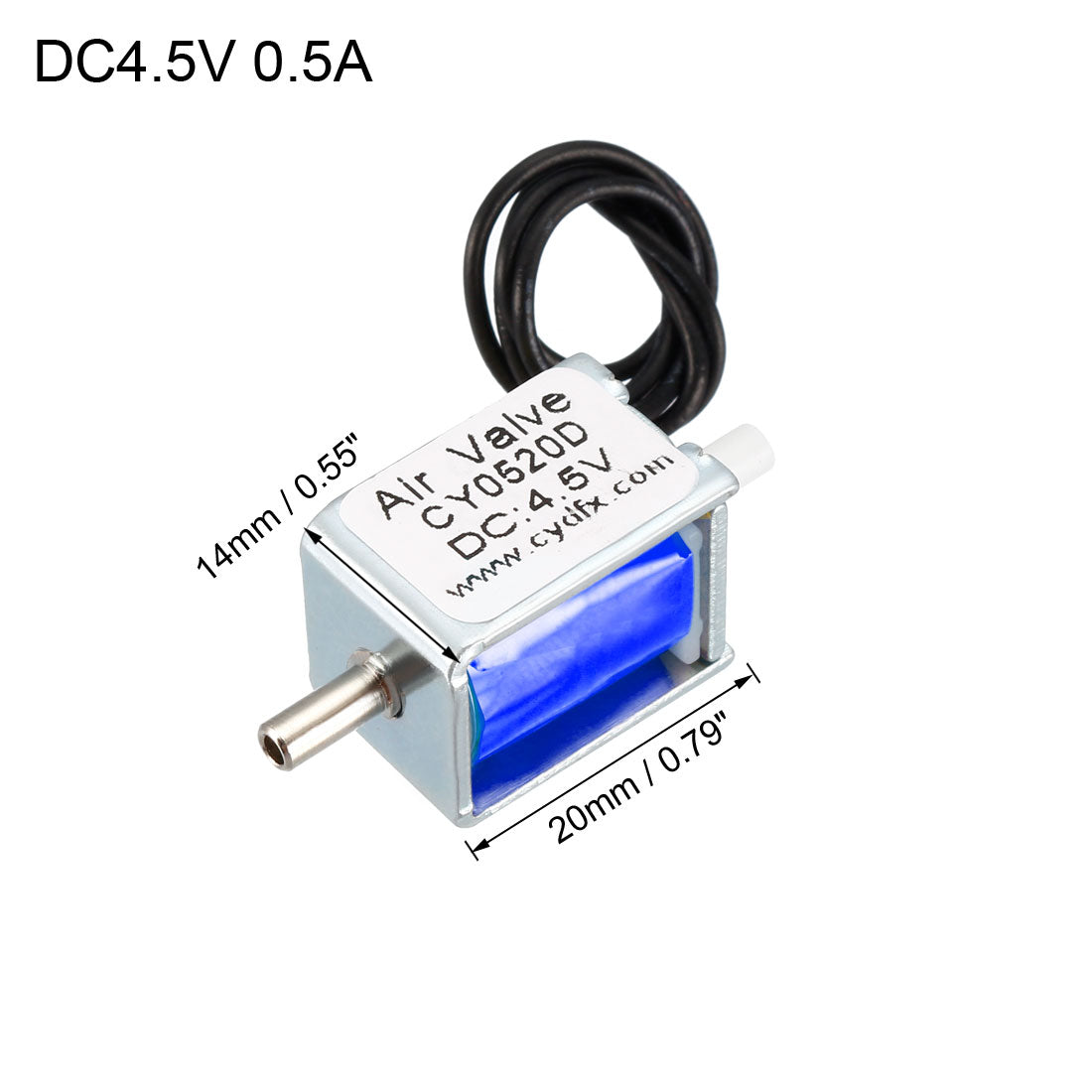 uxcell Uxcell Miniature Solenoid Valve 2 Way Normally Closed DC4.5V 0.5A Air Solenoid Valve
