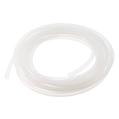 Harfington Uxcell Silicone Tube 3mm ID 5mm OD Hose Rubber Flexible Translucent Tubing Pipe 3 Meters for Pump Transfer