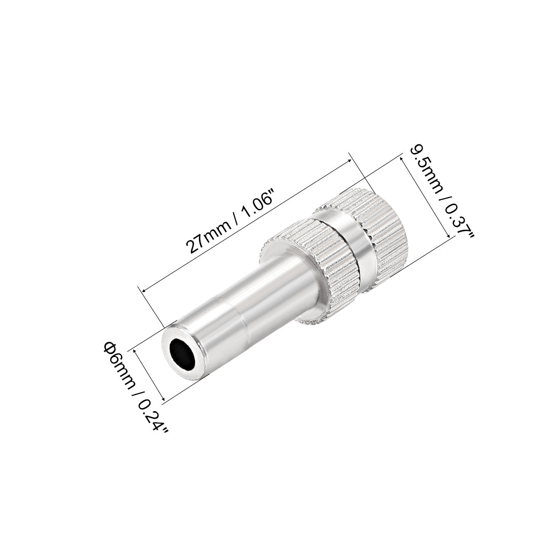 uxcell Uxcell Brass Misting Nozzle 0.008-inch 0.2mm Orifice for 6mm Quick Connector