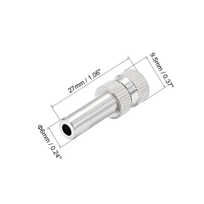 Harfington Uxcell Brass Misting Nozzle 0.016-inch 0.4mm Orifice for 6mm Quick Connector