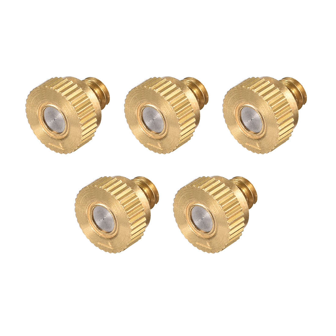 uxcell Uxcell Brass Misting Nozzle - 10/24 UNC 0.1mm Orifice Dia Replacement Heads for Outdoor Cooling System - 5 Pcs