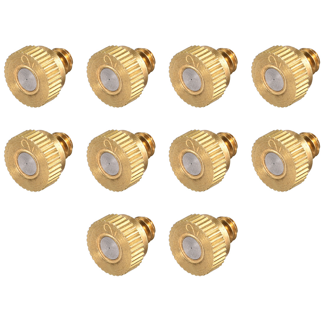 uxcell Uxcell Brass Misting Nozzle - 10/24 UNC 0.2mm Orifice Dia Replacement Heads for Outdoor Cooling System - 10 Pcs