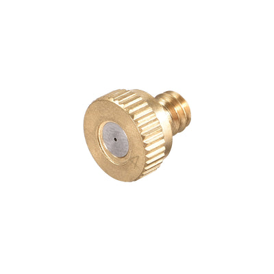 Harfington Uxcell Brass Misting Nozzle - 10/24 UNC 0.6mm Orifice Dia Replacement Heads for Outdoor Cooling System