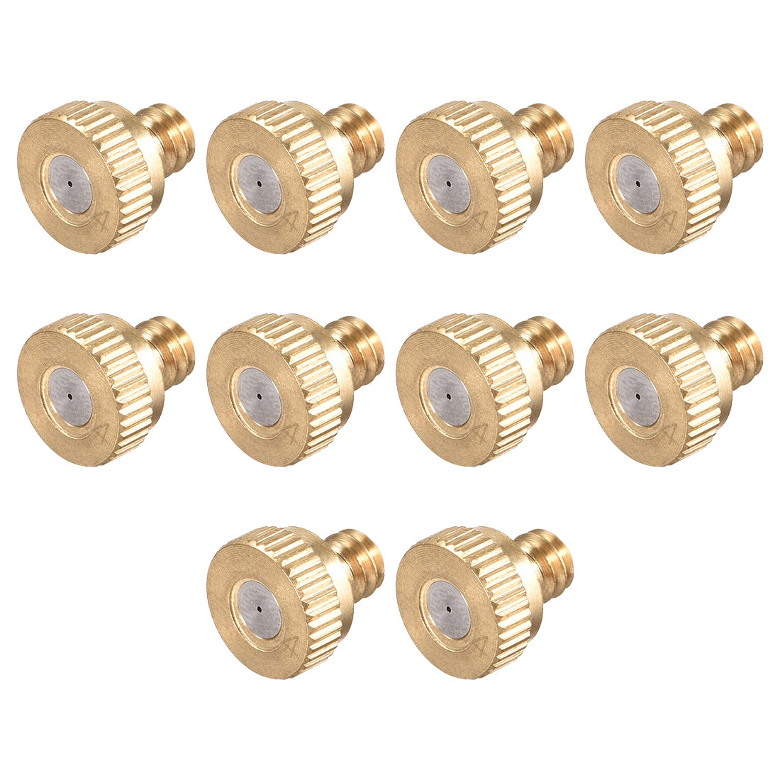 uxcell Uxcell Brass Misting Nozzle - 10/24 UNC Replacement Heads for Outdoor Cooling System - 10 Pcs