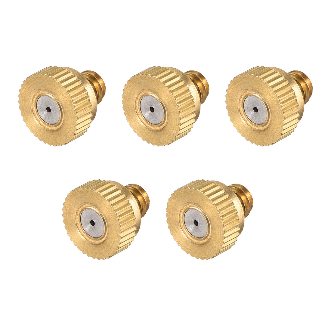uxcell Uxcell Brass Misting Nozzle - 10/24 UNC Replacement Heads for Outdoor Cooling System - 5 Pcs